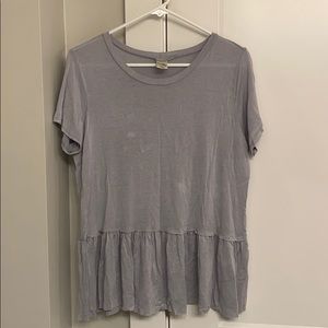 Light Gray Flowy Blouse
